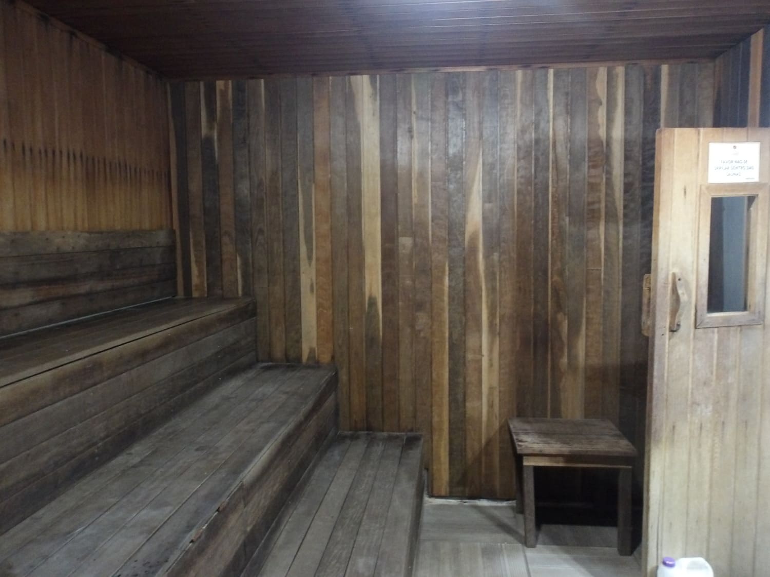 Área de relaxamento da sauna